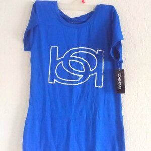 BEBE WOMENS LOGO TEE